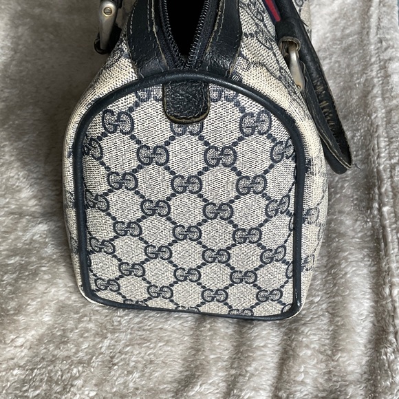 Gucci Beige and Black Canvas Bag with Red and Blue Accent - Picture 6 of 8